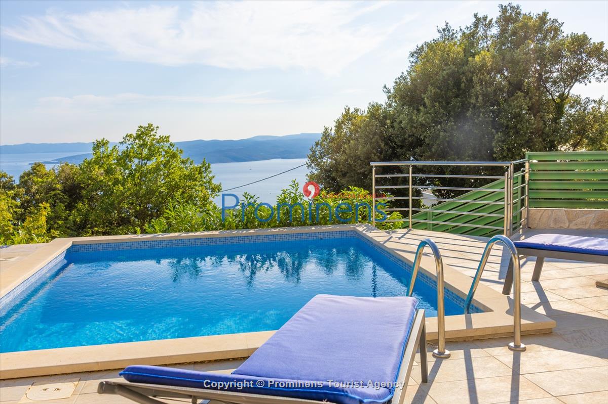 Ferienhaus Giran mit Pool und Meerblick in Bast, Makarska Riviera, Dalmatien - Kroatien Urlaub