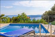 Ferienhaus Giran mit Pool und Meerblick in Bast, Makarska Riviera, Dalmatien - Kroatien Urlaub