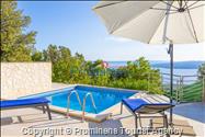 Ferienhaus Giran mit Pool und Meerblick in Bast, Makarska Riviera, Dalmatien - Kroatien Urlaub